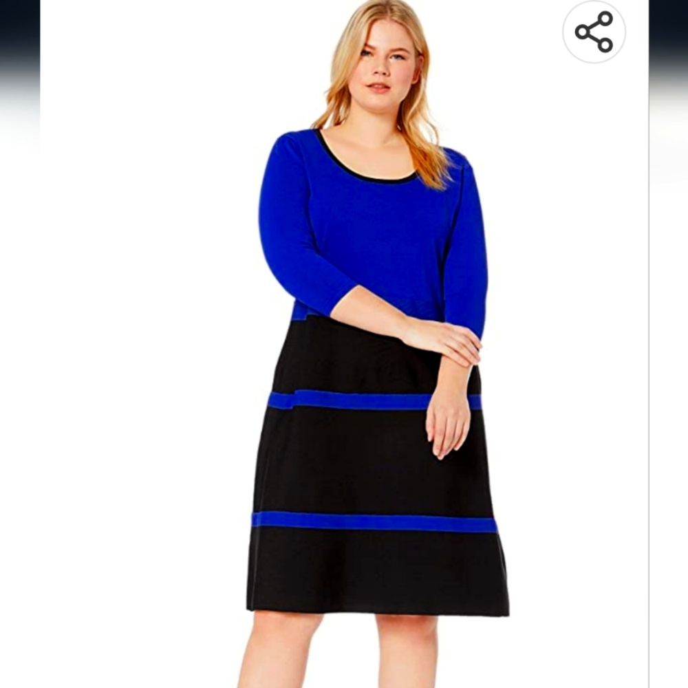 Anne Klein Plus Fit and Flare Beautiful thick material NWOT